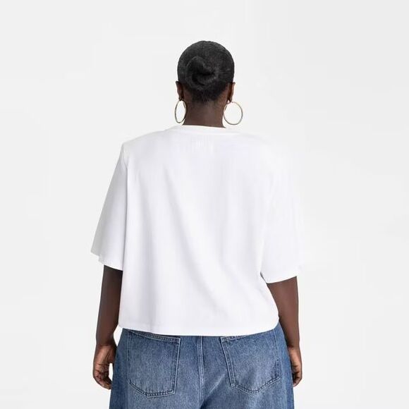 KBB by KAHLANA Women's Short Sleeve 'The Trice Tee' Shirt White S NWT - Picture 2 of 7